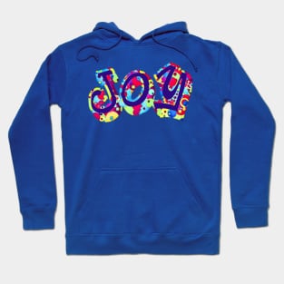 Colorful Joy Typography Art Hoodie